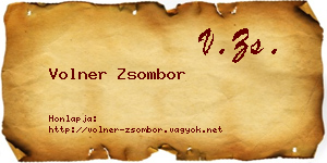 Volner Zsombor névjegykártya